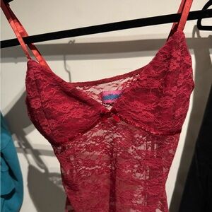Edikted Red Lace Top